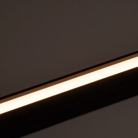 GloboStar OFFICE 61025-P Γραμμικό Κρεμαστό Φωτιστικό Linear LED 18W 2170lm 120° AC 220-240V Μ120 x Π2 x Υ4cm Θερμό Λευκό 2700K - Μαύρο - 3 Years Warranty