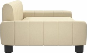 vidaXL Κρεβάτι Σκύλου Κρεμ 90 x 53 x 30 εκ. Υφασμάτινο