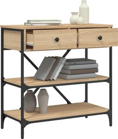 vidaXL Τραπέζι Κονσόλα Sonoma Δρυς 75x34,5x75 εκ. Επεξεργασμένο Ξύλο