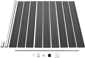 vidaXL Σετ Πάνελ Περίφραξης Μαύρο 353 x 186 εκ. από WPC