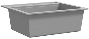 vidaXL Νεροχύτης με Μονή Γούρνα Γκρι Γρανιτένιος