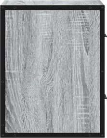 vidaXL Επίτοιχο κομοδίνο Grey Sonoma 40x31x39,5 cm