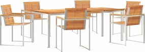 vidaXL Σέτ φαγητού για κήπο 7 pcs