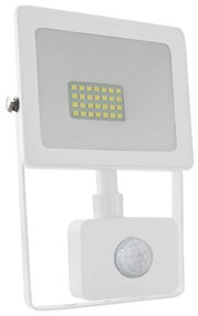 WHITE SENSOR LED SMD FLOOD LUMINAIRE IP66 20W 4000K 1700Lm 230V RA80 - 4000K - Q2040WS