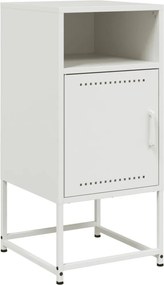 vidaXL Κομοδίνα 2 τεμ. Λευκό 36x39x78 εκ. από Χάλυβα