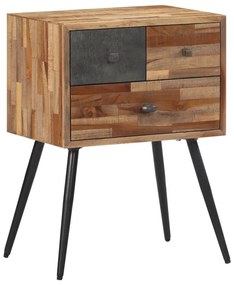 Κομοδίνο 47 x 31,5 x 60 εκ. από Μασίφ Ξύλο Teak - Καφέ