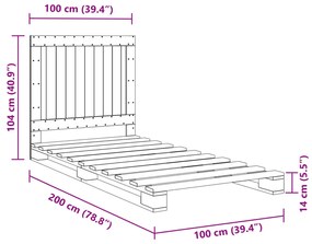 ΠΛΑΙΣΙΟ ΚΡΕΒΑΤΙΟΥ ΜΕ ΚΕΦΑΛΑΡΙ ΓΚΡΙ 100X200ΕΚ. ΜΑΣΙΦ ΞΥΛΟ ΠΕΥΚΟΥ 3281545