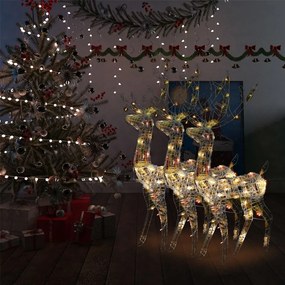 vidaXL Χριστουγεννιάτικοι Τάρανδοι 3 τεμ. Πολύχρωμοι 120 εκ. Ακρυλικό