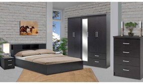 Συρταριέρα OLYMPUS pakoworld με 4 συρτάρια χρώμα wenge 80x40x95εκ