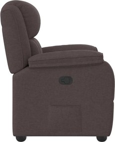 vidaXL Πολυθρόνα Ανακλινόμενη Σκούρο Καφέ Υφασμάτινη