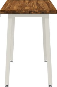 vidaXL 110 x 55 x 75 cm Στερεό Ξύλο Ακακίας Φυσικό και Λευκό
