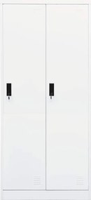 vidaXL Ντουλάπα Λευκή 80 x 50 x 180 εκ. από Χάλυβα