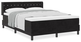 vidaXL Κρεβάτι με Στρώμα Μαύρο 160x200 εκ. Βελούδο