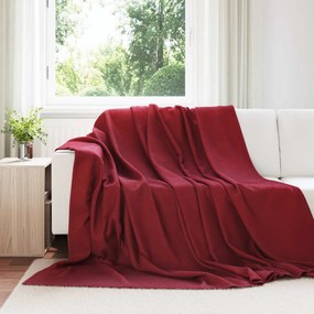 vidaXL Κουβέρτα Βεραμάν Κόκκινο 270 x 240 cm Μαλλί