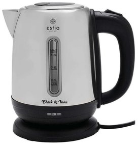 Βραστήρας 06-17248 1,2Lt 1630W Black-Inox Estia Ανοξείδωτο Ατσάλι