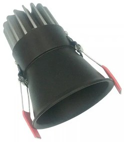 Downlight Οροφής Χωνευτό 7,5cm LED 10W IP20 3000K Zambelis-S076-Μαύρο S076