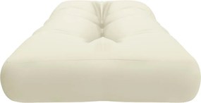 vidaXL Μαξιλάρι Παλέτας Κρεμ 120 x 40 x 12 εκ. Υφασμάτινο