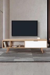 Έπιπλο Τηλεόρασης Sapphire Δρυς / Λευκό REFA 160x35x18