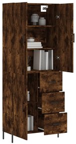 vidaXL Ντουλάπι Καπνιστή Δρυς 69,5x34x180 εκ. από Επεξεργασμένο Ξύλο