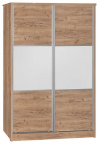 Intrahome Ντουλάπα ρούχων Griffin Intrahome δίφυλλη με συρόμενες πόρτες χρώμα oak 121x56.5x180.5εκ | SKU: INTRAPA-350111134