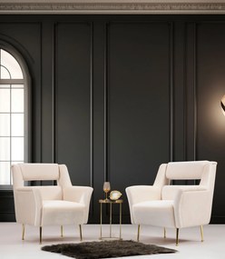 Πολυθρόνα Κρέμα MIRA 76x79x93