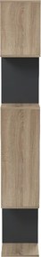 Βιβλιοθήκη Mito pakoworld sonoma-ανθρακί 108.5x25x161εκ