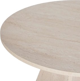Τραπέζι Virela Megapap χρώμα travertine Ø120x75εκ.