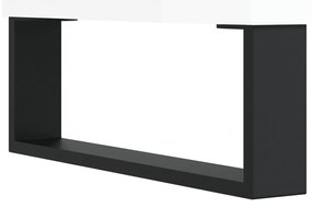 vidaXL Ραφιέρα Γυαλιστερή Λευκή 57 x 35 x 70 εκ. από Επεξεργ. Ξύλο