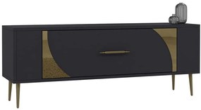 Έπιπλο Τηλεόρασης Retrop 475OLV2949 120x26,4x48,2cm Anthracite-Gold