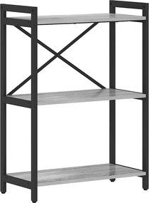 vidaXL Ράφι Βιβλίων 60 x 30 x 85 cm Επεξεργασμένο Ξύλο Γκρι sonoma