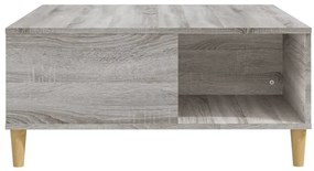 vidaXL Τραπεζάκι Σαλονιού Γκρι Sonoma 80x80x36,5εκ. Επεξεργασμένο Ξύλο