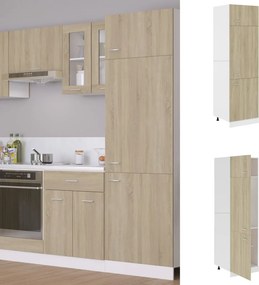 vidaXL Ντουλάπι Ψυγείου Sonoma Δρυς 60x57x207 εκ. Επεξ. Ξύλο