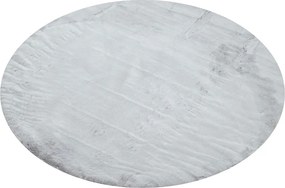 Στρογγυλό Χαλί Γούνινο (Φ100) Polcarpet Rabbit Silver