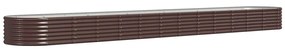 vidaXL Ζαρντινιέρα Καφέ 512x80x36 εκ. Ατσάλι με Ηλεκτρ. Βαφή Πούδρας