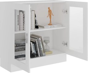 vidaXL Βιτρίνα Λευκή 82,5 x 30,5 x 80 εκ. Επεξ. Ξύλο