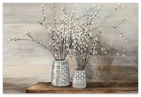 Πίνακας σε καμβά "Willow Flowers" Megapap ψηφιακής εκτύπωσης 100x70x3εκ.-GP033-0147