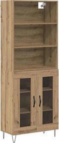 vidaXL Highboard 2 pcs Artisan Oak Επεξεργασμένο ξύλο