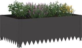 vidaXL Περίγραμμα γκαζόν 100 x 60 x 35 cm Ατσάλι Μαύρο