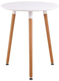 Ε7089,1 ART Τραπέζι Άσπρο MDF  Φ60 H.70cm Φυσικό/Άσπρο,  Ξύλο, , 1 Τεμάχιο