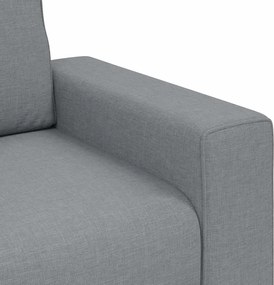 vidaXL Τριθέσιος Καναπές Ανοιχτό Γκρι 220x77x82 εκ. Ύφασμα