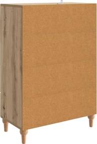 vidaXL Πλαϊνό γραφείο Artisan Δρυς 66 x 34,5 x 95 εκ.