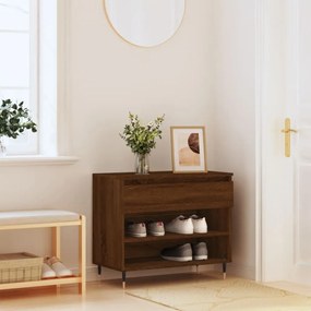 vidaXL Παπουτσοθήκη Καφέ Δρυς 70x36x60 εκ. από Επεξεργασμένο Ξύλο