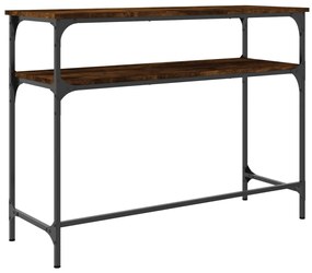 vidaXL Τραπέζι Κονσόλα Καπνιστή Δρυς 100x35,5x75 εκ. Επεξεργ. Ξύλο