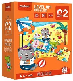 Mideer παζλ 4 σε1 - Level Up 2 &quot;Seasons&quot; 9,12,16 - 20τμχ  τμχ.