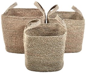 Καλάθια Ψάθινα 834426 (Σετ 3τμχ) Natural Ankor Mat
