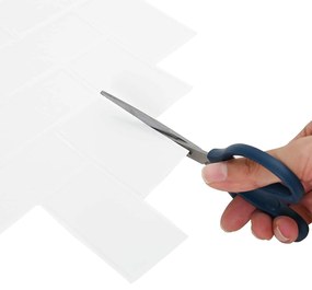 vidaXL Πλακάκι ψαροκόκαλο 10 pcs Λευκό 30 x 30 cm Πολυουρεθάνη και PET