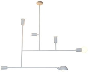 Κρεμαστό Φωτιστικό Οροφής 5xE27 1ΧΕ14 LED Rodney Homelighting-77-3813-Λευκό 77-3813
