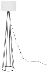 Φωτιστικό δαπέδου Florencia  Ε27 λευκό ύφασμα-μέταλλο Φ40x23εκ