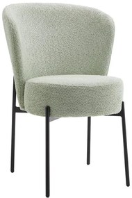 Καρέκλα Houlian γκρι ύφασμα-πόδι μαύρο μέταλλο 44x66x89εκ 2αδα 46x66x89 εκ.