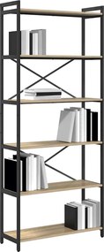 vidaXL Ράφι Βιβλίων Δρύς Sonoma 80 x 30 x 189,5 εκ Επεξεργασμένο ξύλο